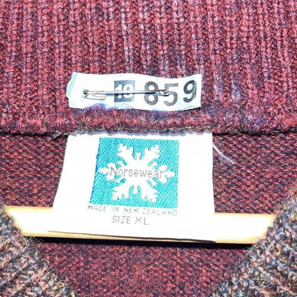 Vintage Norsewear Wool New Zealand Pullover Chunky Crew Sweater Mens XL - Picture 2 of 10